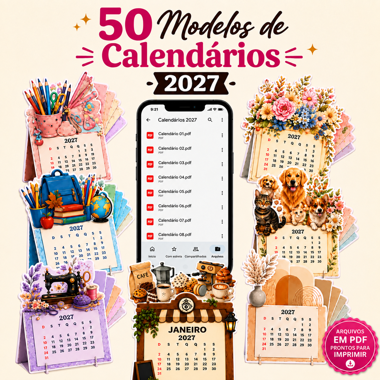 50 calendários 2027